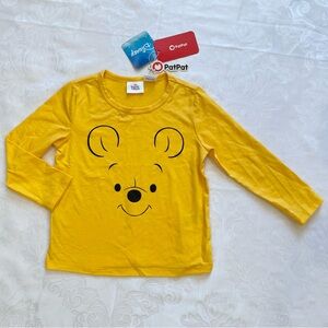 PatPat Kids Bright Yellow Bear Long Sleeve Tee